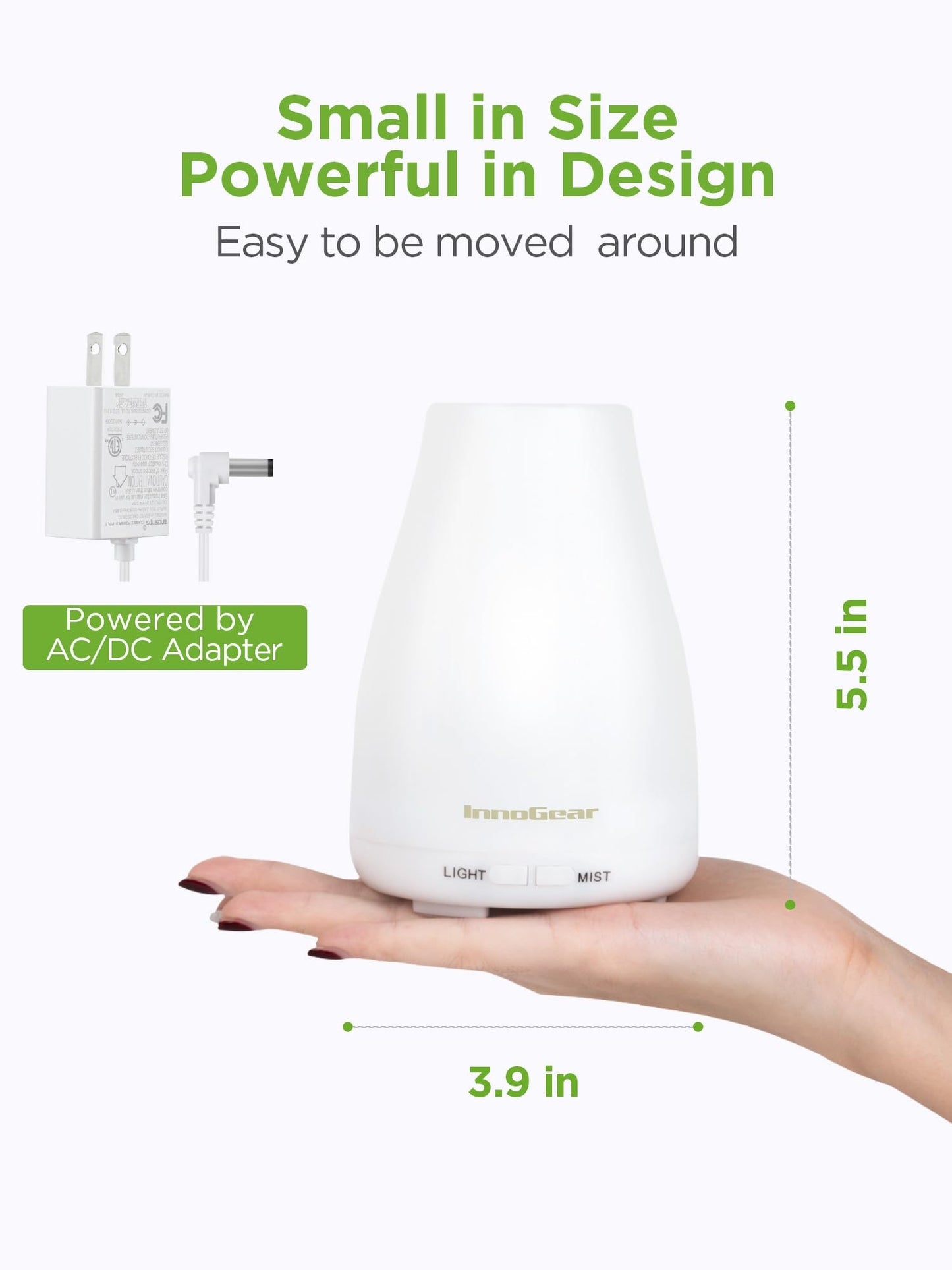 InnoGear Essential Oil Diffuser | 2-Pack Ultrasonic Diffusers for Home Aromatherapy, 7-Color LED, Auto Off
