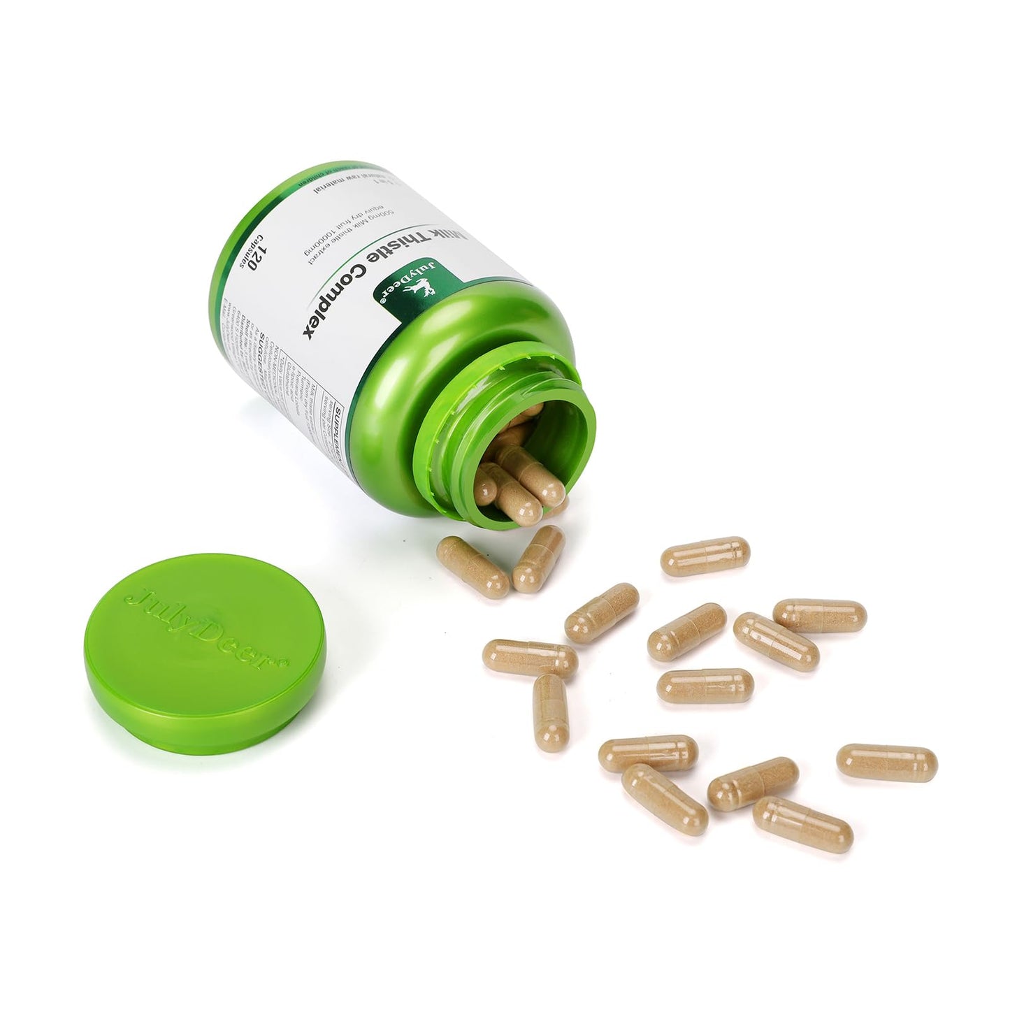 JulyDeer Milk Thistle 500 mg Silymarin – 2 Bottles (240 Capsules) | Liver Support