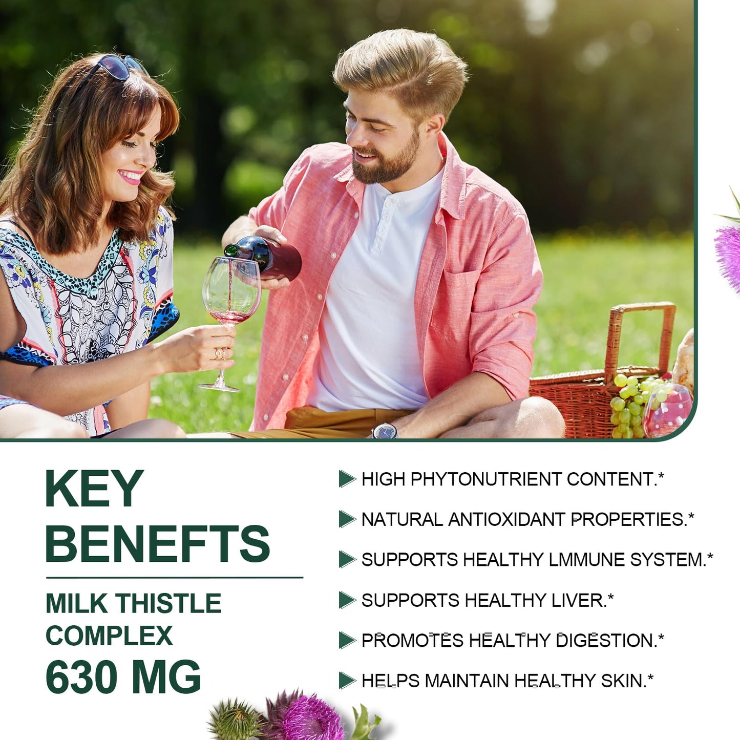 JulyDeer Milk Thistle 500 mg Silymarin – 2 Bottles (240 Capsules) | Liver Support