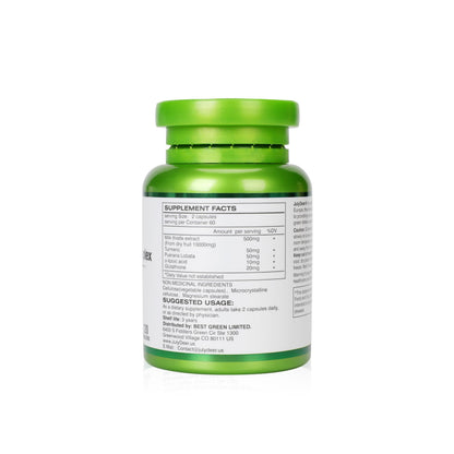 JulyDeer Milk Thistle 500 mg Silymarin – 2 Bottles (240 Capsules) | Liver Support