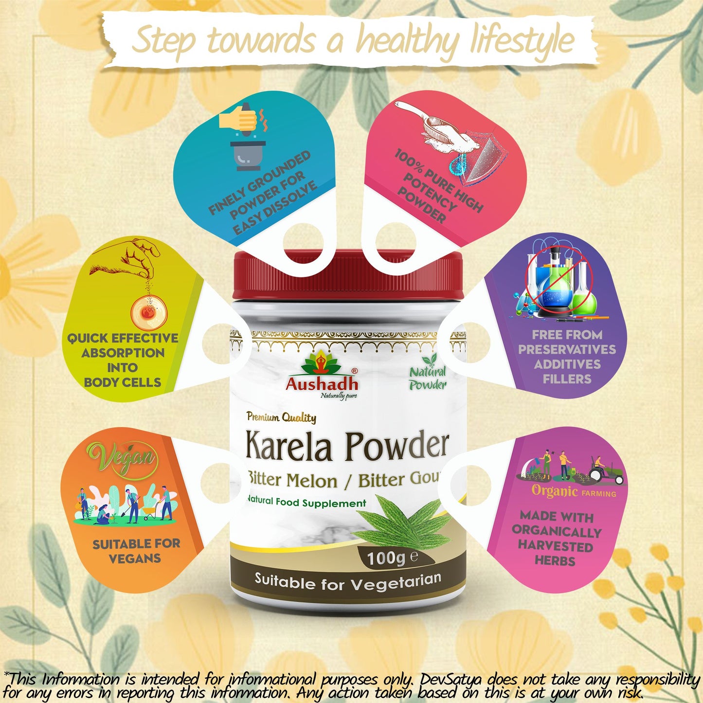 Aushadh Karela Powder 100 gram - Daily Wellness Support