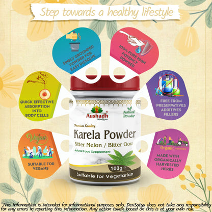 Aushadh Karela Powder 100 gram - Daily Wellness Support