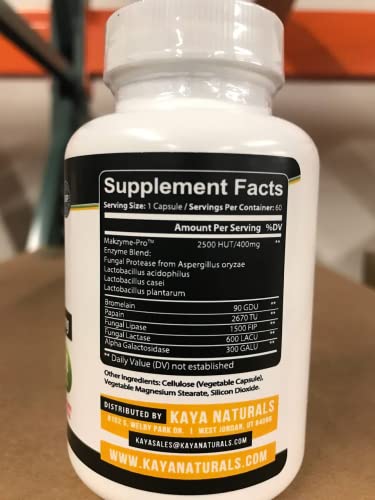 Kaya Naturals Digestive Enzymes with Prebiotics & Probiotics – 30 Veggie Caps