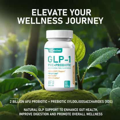 KetoZest GLP-1 Booster Probiotic + Prebiotic for Weight Loss | Akkermansia Muciniphila