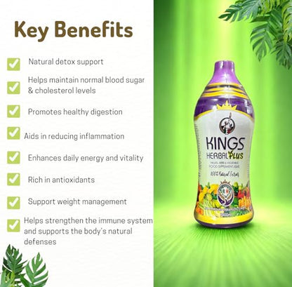 Kings Herbal Plus Food Supplement 1000ml – Fruits, Herbs & Vegetable Fusion