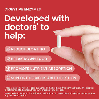 LOUDSAY Digestive Enzymes - Multi Enzymes, Organic Prebiotics & Probiotics for Digestive Health & Gut Health - Meal Time Discomfort Relief & Bloating - Dual Action Approach - 60 CT