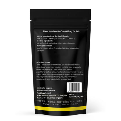 Maca Root 6000mg Hormone & Mood Support for Men & Women Natural Energy Booster Tablets