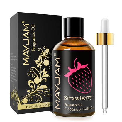 MAYJAM Strawberry Fragrance Oil 100ml | Glass Dropper for Diffusers, Soap & Candle Making