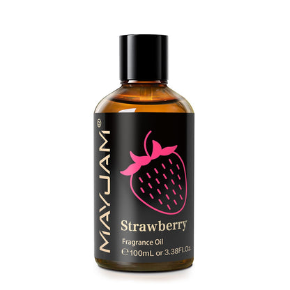 MAYJAM Strawberry Fragrance Oil 100ml | Glass Dropper for Diffusers, Soap & Candle Making