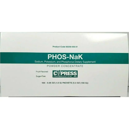 PHOS-NaK Powder Concentrate – Cypress Pharmaceutical | Sodium, Potassium & Phosphorus | Fruit Flavor BritishVita | Premium UK Vitamins & Wellness Supplements