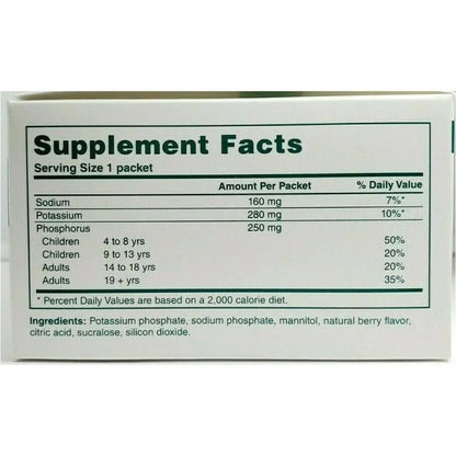 PHOS-NaK Powder Concentrate – Cypress Pharmaceutical | Sodium, Potassium & Phosphorus | Fruit Flavor BritishVita | Premium UK Vitamins & Wellness Supplements