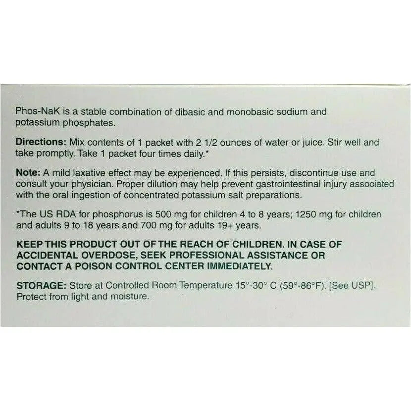 PHOS-NaK Powder Concentrate – Cypress Pharmaceutical | Sodium, Potassium & Phosphorus | Fruit Flavor BritishVita | Premium UK Vitamins & Wellness Supplements