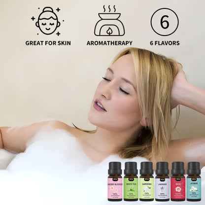 MISIJI Essential Oils Set – 6 x 10ml for Diffusers, Aromatherapy, Laundry & DIY