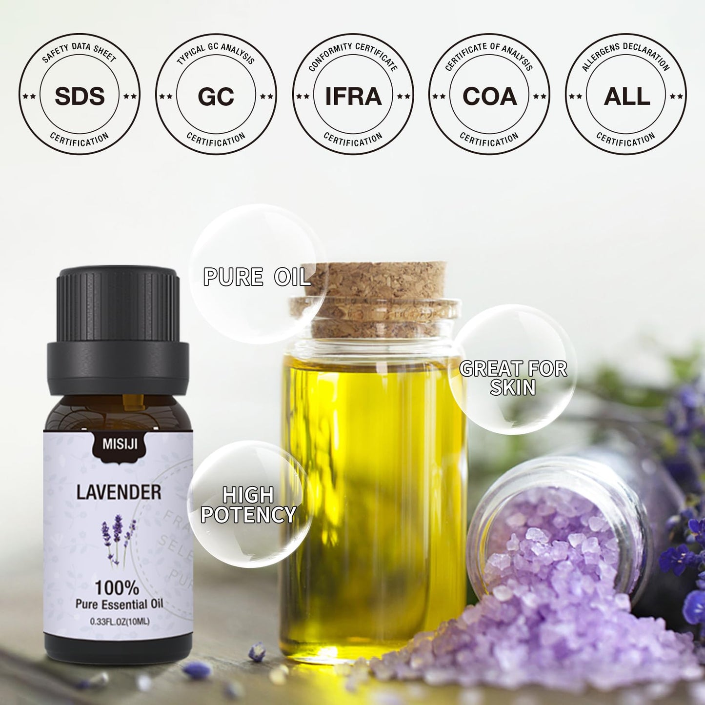 MISIJI Essential Oils Set – 6 x 10ml for Diffusers, Aromatherapy, Laundry & DIY