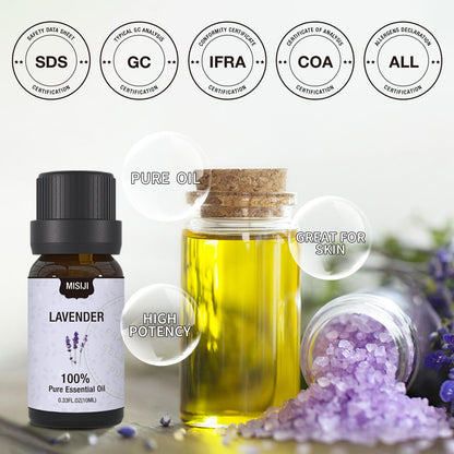 MISIJI Essential Oils Set – 6 x 10ml for Diffusers, Aromatherapy, Laundry & DIY