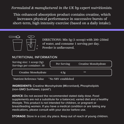 Liposomal Creatine Monohydrate -  Performance & recovery - 150g Meteron Labs