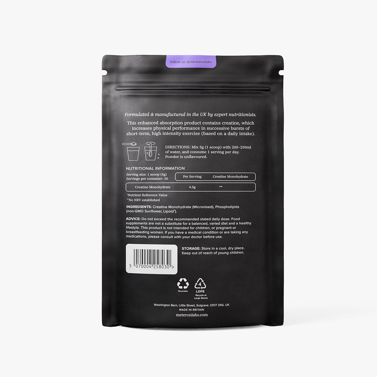 Liposomal Creatine Monohydrate -  Performance & recovery - 150g Meteron Labs