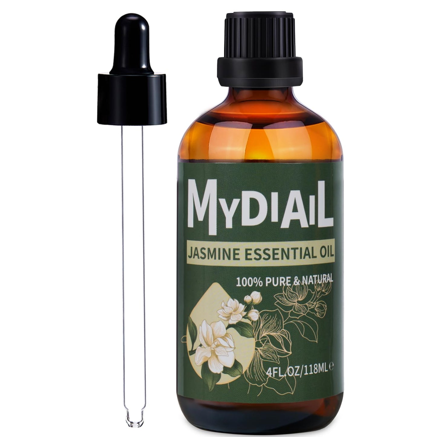 MYDIAIL Jasmine Oil 4oz – Premium Grade Essential Oil for Diffuser & DIY Skincare