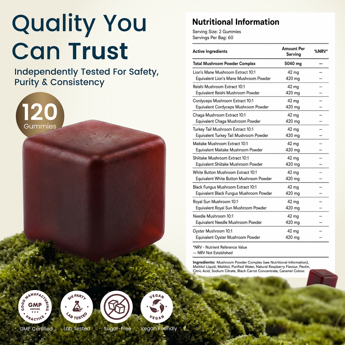 12-in-1 Mushroom Gummies Hybrid Health