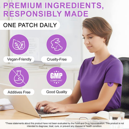 NFILVSYO Focus Patch – 100% Natural Focus Patches for Adults | Invisible & Portable | 1 Month Supply