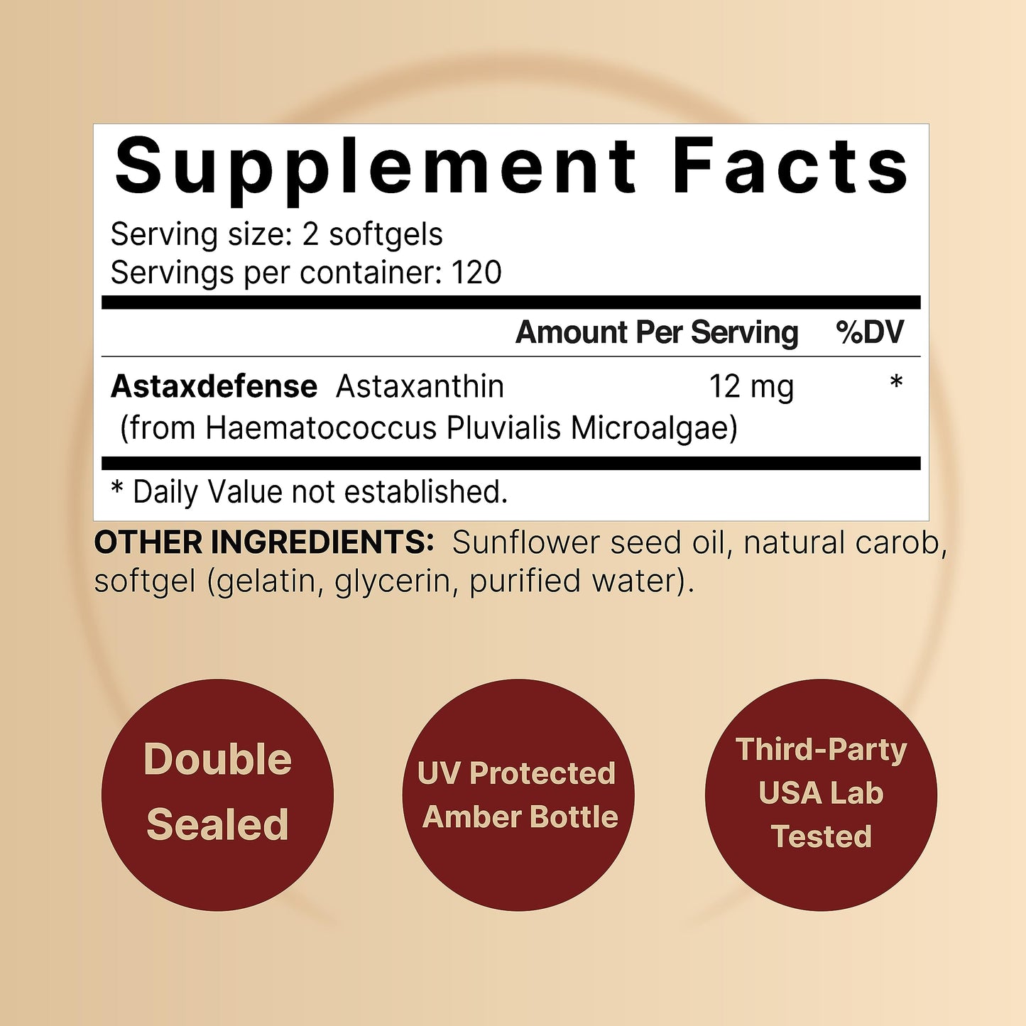 NatureBell Astaxanthin 12mg, 240 Softgels – AstaX Antioxidant Support