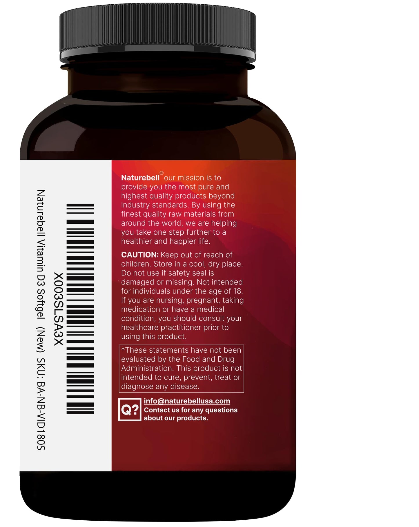 NatureBell Vitamin D3 50,000 IU + K2 200 mcg — Weekly Softgel with Coconut Oil (MK-7, Non-GMO)