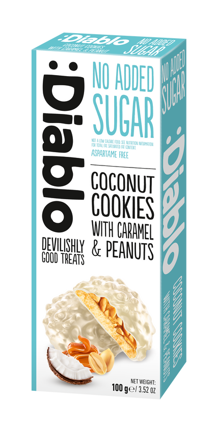 Coconut Cookies with Caramel and Peanuts (100g) Diablo Sugar Free