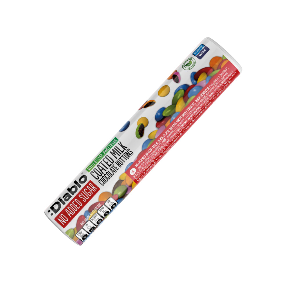 No Added Sugar Coated Milk Chocolate Buttons (22g) Diablo Sugar Free