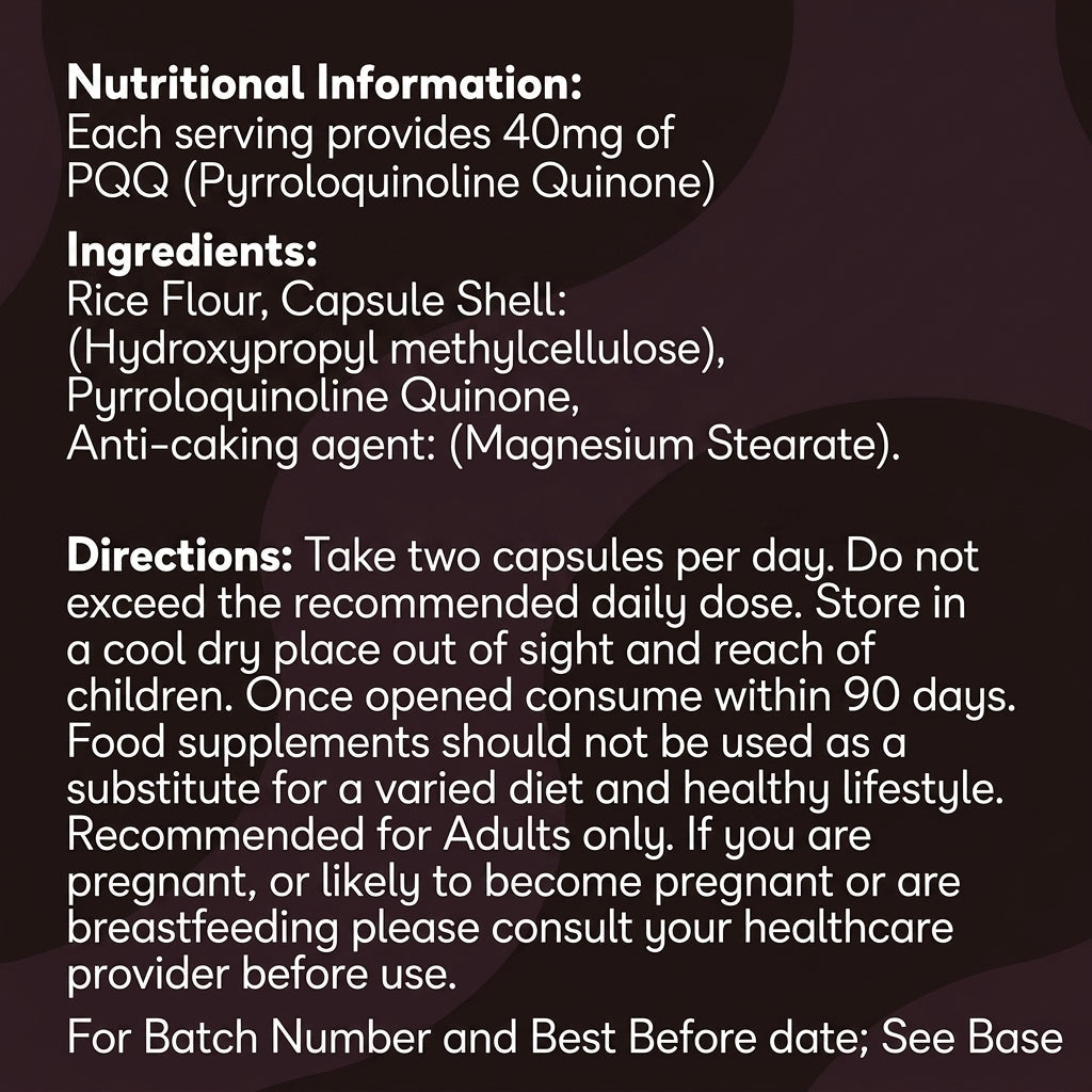 Verve PQQ (Pyrroloquinoline Quinone)