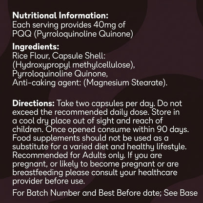 Verve PQQ (Pyrroloquinoline Quinone)