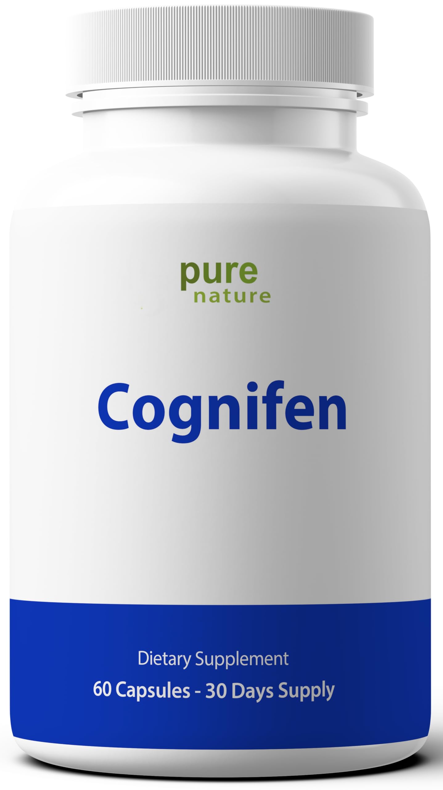 PureNature Cognifen - Memory Support Nootropic with Bacopa, Phosphatidylserine, Huperzine A, DHA, Choline and More - Non-GMO, Gluten-Free, 60 Capsules
