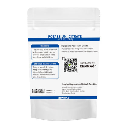 RUNMAG Natural Organic Potassium Citrate Powder 1000g | Unflavored, Non-GMO