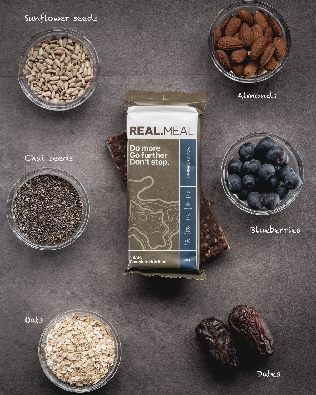 Adventure Pack : 4 Bars 1 of Each Flavour Real Meal