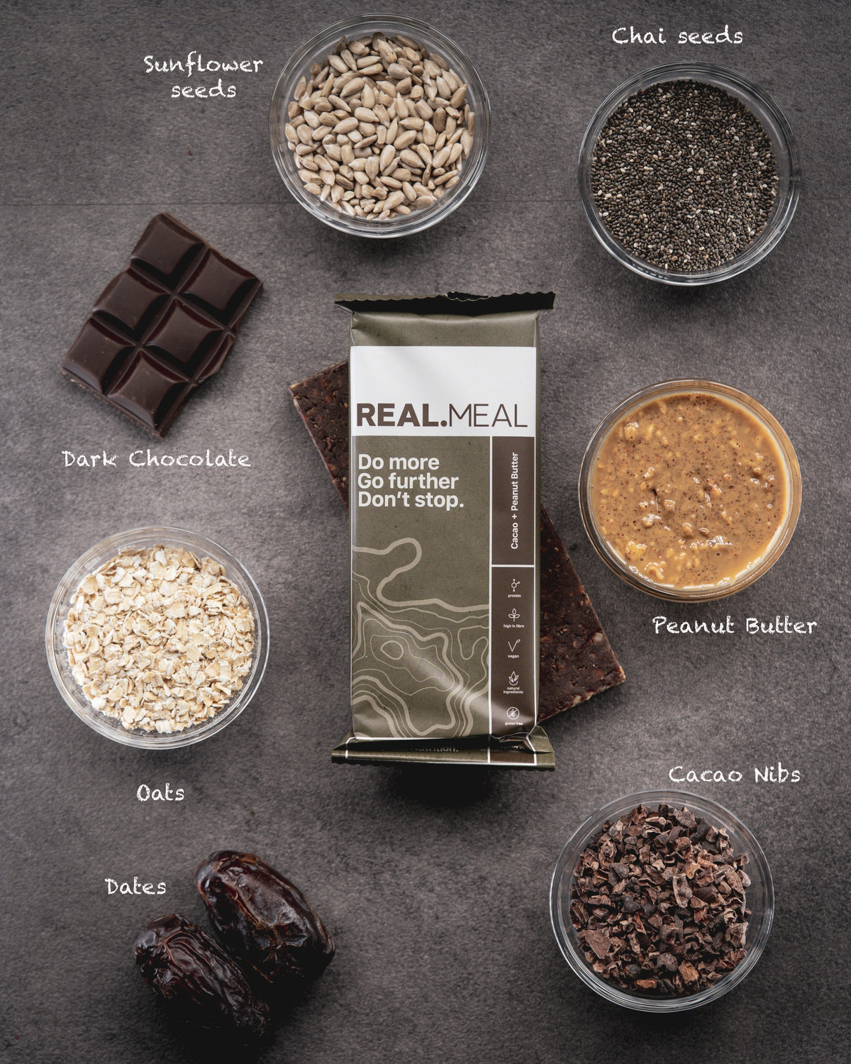 Adventure Pack : 4 Bars 1 of Each Flavour Real Meal