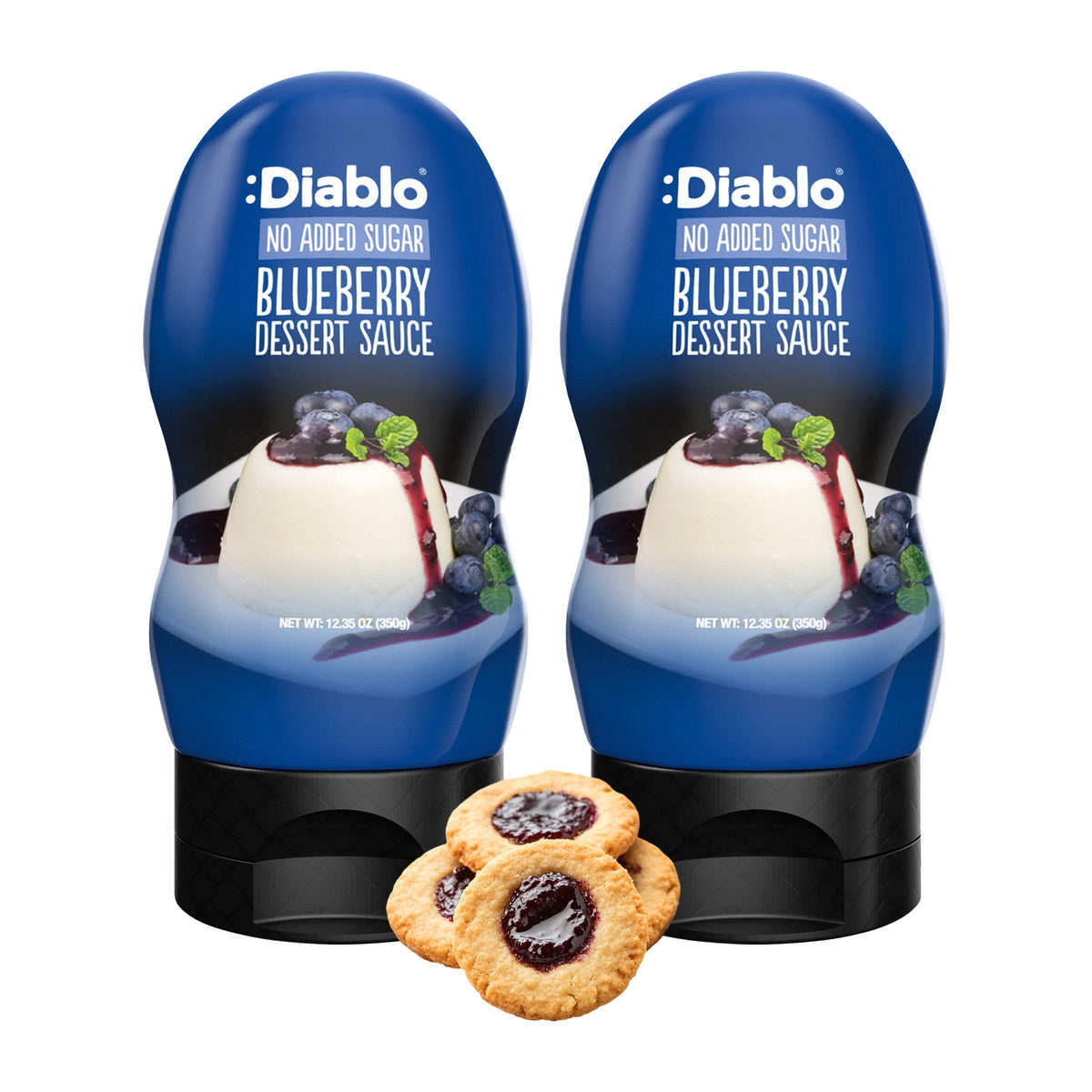 No Added Sugar Blueberry Dessert Topping (350g) Diablo Sugar Free