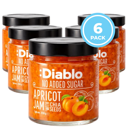 No Added Sugar Apricot & Chia Seed Jam 230g Diablo Sugar Free