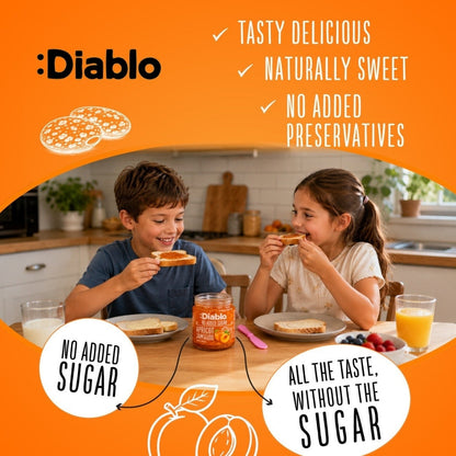No Added Sugar Apricot & Chia Seed Jam 230g Diablo Sugar Free