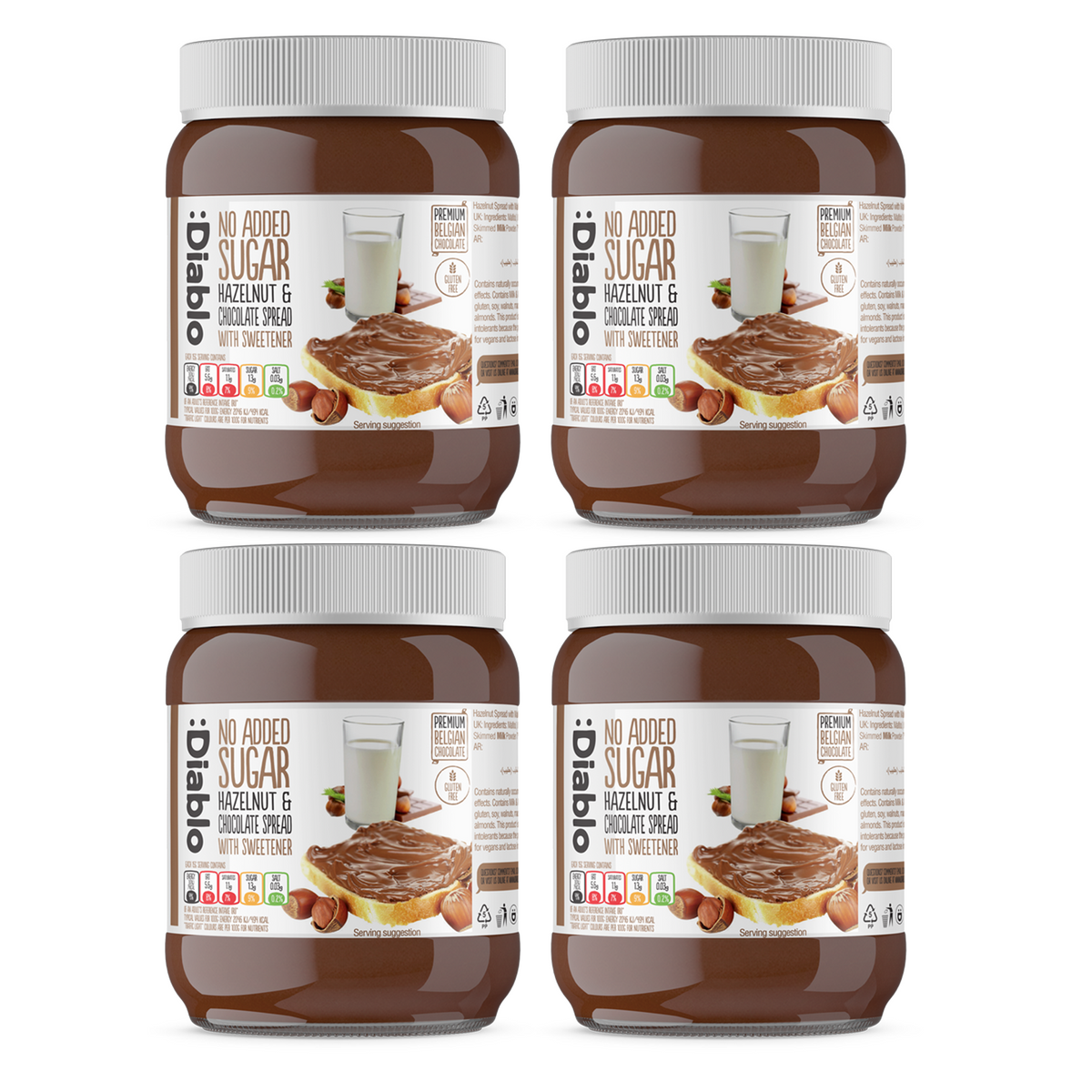 No Added Sugar Hazelnut Chocolate Spread Diablo Sugar Free