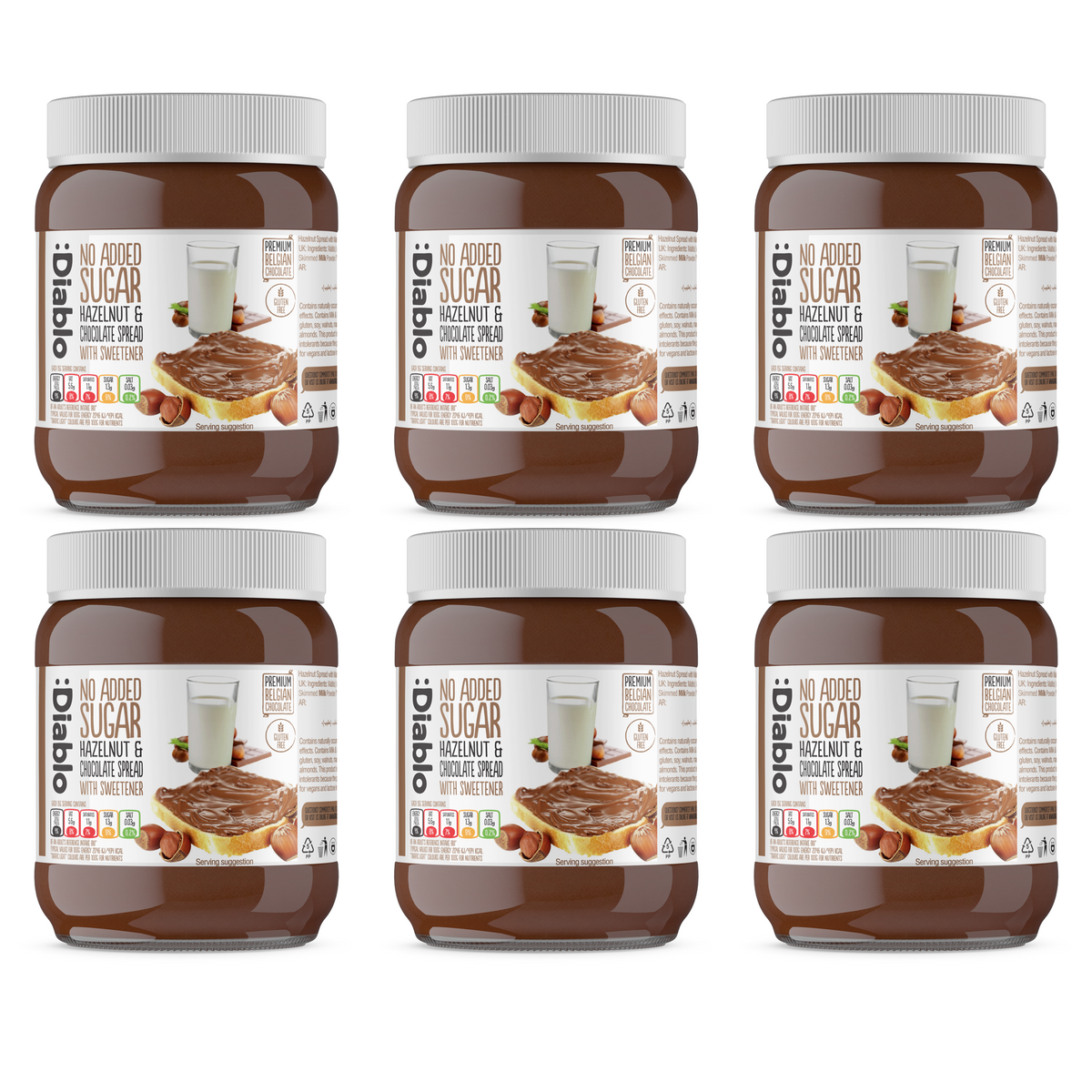 No Added Sugar Hazelnut Chocolate Spread Diablo Sugar Free