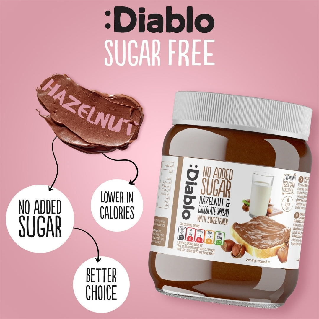 No Added Sugar Hazelnut Chocolate Spread Diablo Sugar Free
