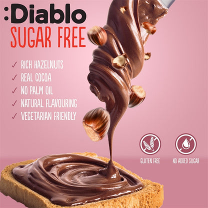 No Added Sugar Hazelnut Chocolate Spread Diablo Sugar Free