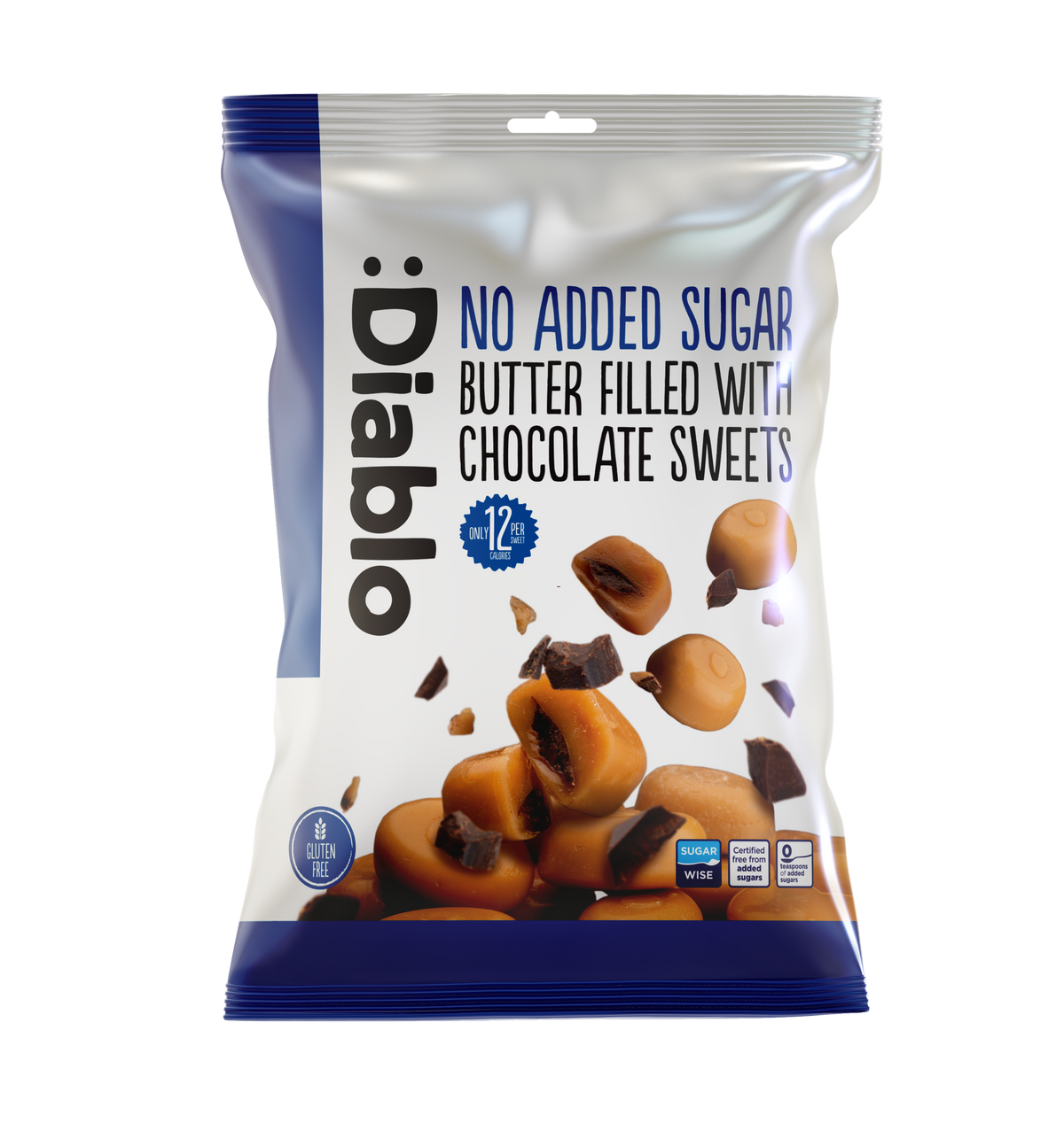 No Added Sugar Butter Filled with Chocolate Sweets (75g) Diablo Sugar Free