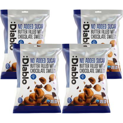 No Added Sugar Butter Filled with Chocolate Sweets (75g) Diablo Sugar Free