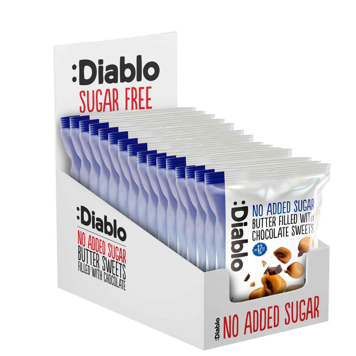 No Added Sugar Butter Filled with Chocolate Sweets (75g) Diablo Sugar Free
