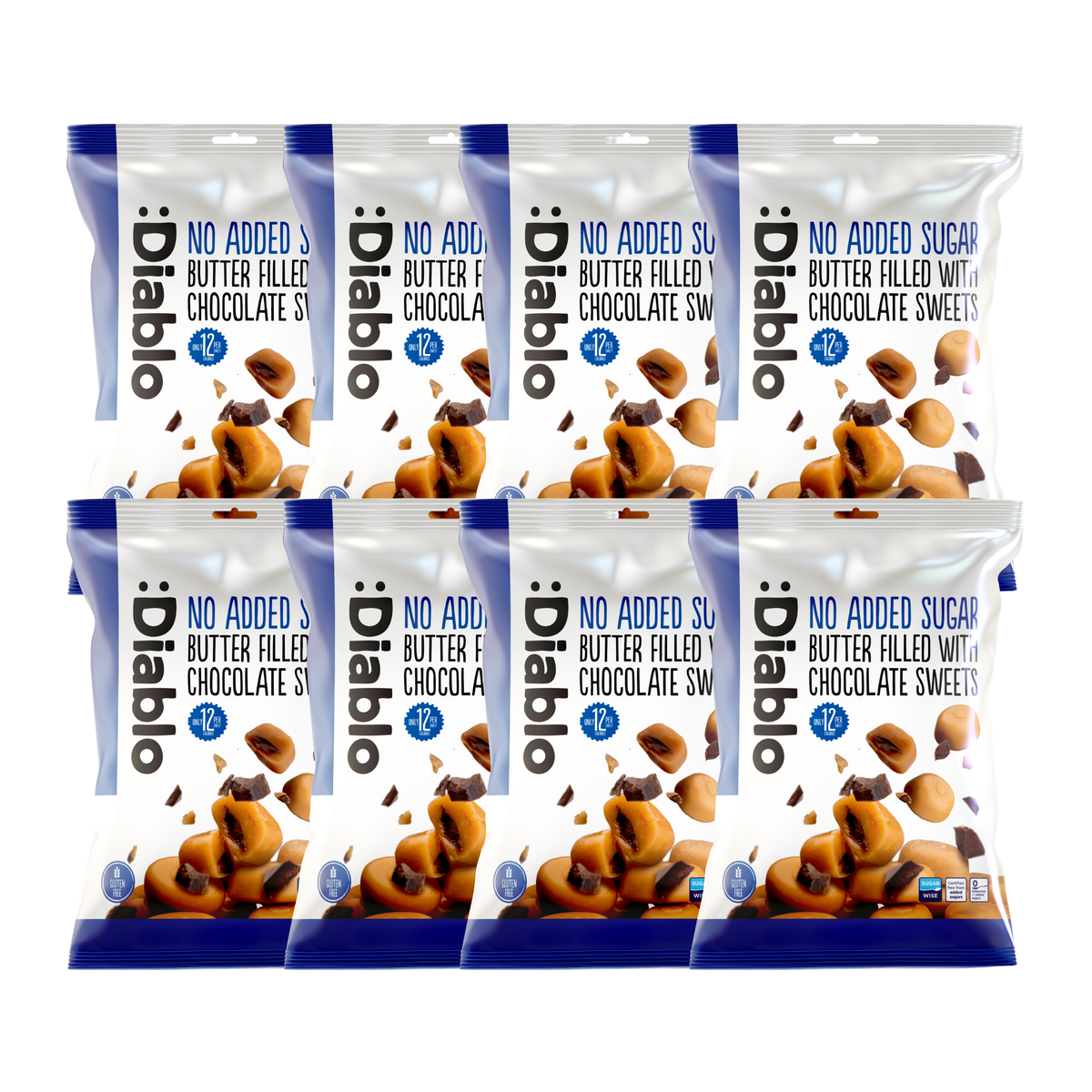 No Added Sugar Butter Filled with Chocolate Sweets (75g) Diablo Sugar Free