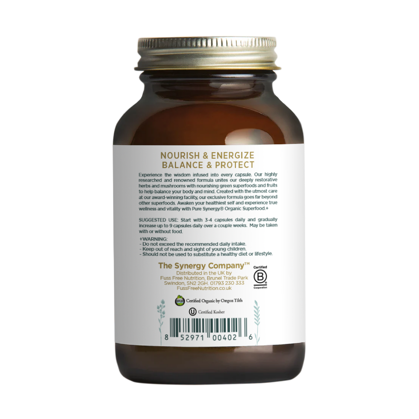 Pure Synergy Organic Superfood 270 capsules