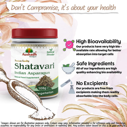 Aushadh Shatavari Powder 100 gram - Women's Wellness Support