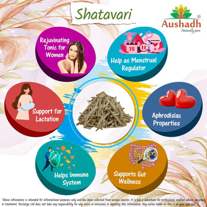 Aushadh Shatavari Powder 100 gram - Women's Wellness Support
