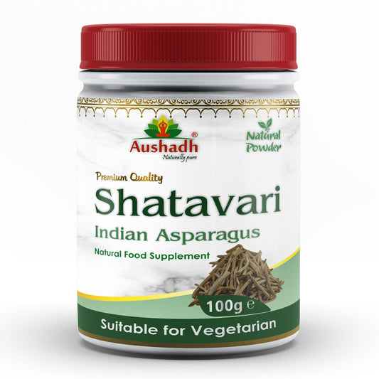 Aushadh Shatavari Powder 100 gram - Women's Wellness Support DivyaHerb - Divya Herb Store