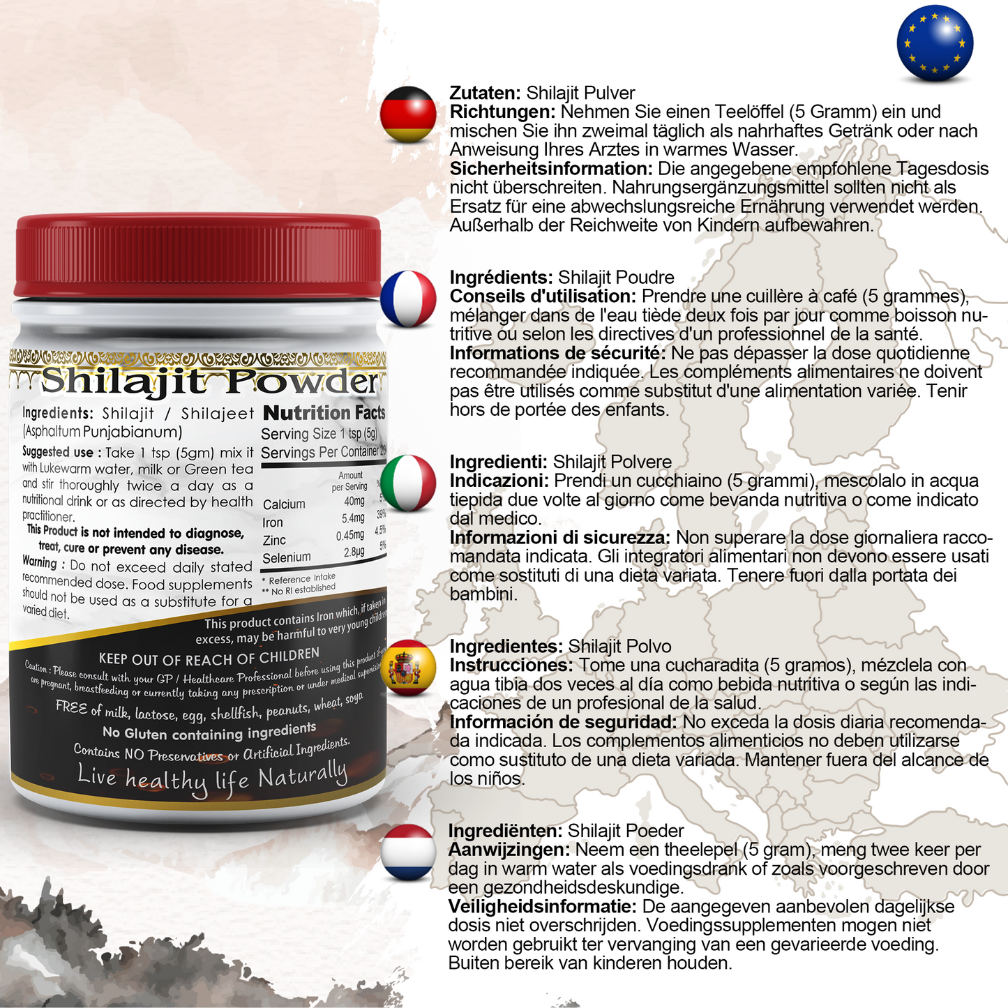 DivyaHerb Shilajit Powder 100 gram - Daily Vitality Support